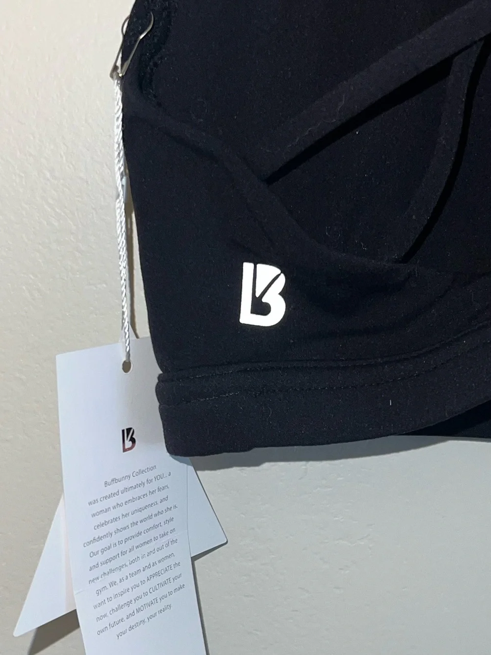 BuffBunny Black Strappy Crossover Sports Bra